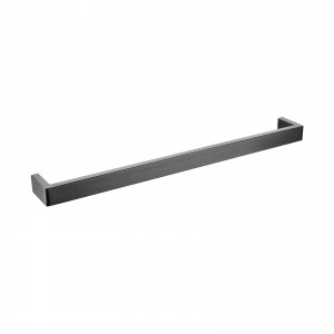 Cavallo Gun Metal Grey Square Single Towel Rail 600mm